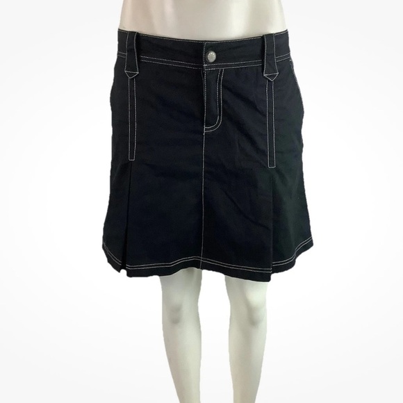 Athleta Sz 8 Whatever Casual Tennis Pickleball Cargo Pleated Skort Black - Picture 1 of 4